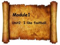 小学Module 1Unit 2 I like football评课ppt课件