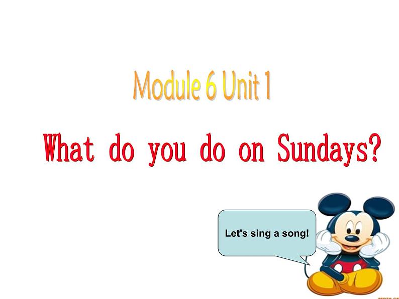 外研版（一起）英语二年级上册 Module6 Unit1What do you do on Sundays？（课件）01