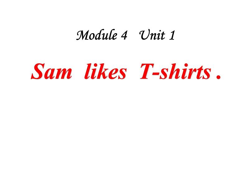 外研版（一起）英语二年级上册 Module4 Unit 1Sam likes T-shirts.教学（课件）01