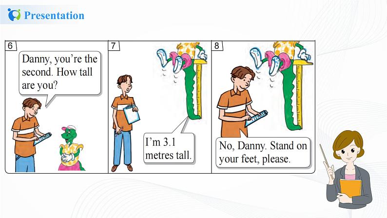 冀教英语四下Unit 3 All about me Lesson 14 Are You Short or Tall课件PPT+教案+练习08