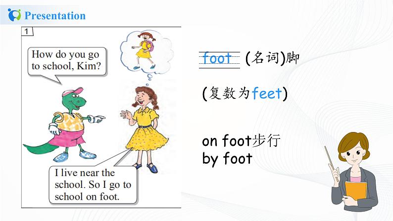 冀教英语四下Unit 3 All about meLesson 16 How Do You Go to School课件PPT+教案+练习05