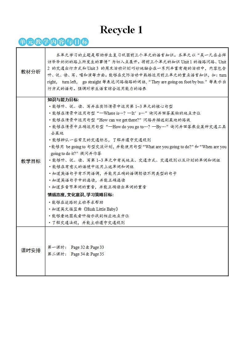 The first period（第一课时）教案第1页