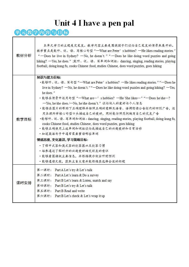 The first period ( 第一课时 ) 教案第1页