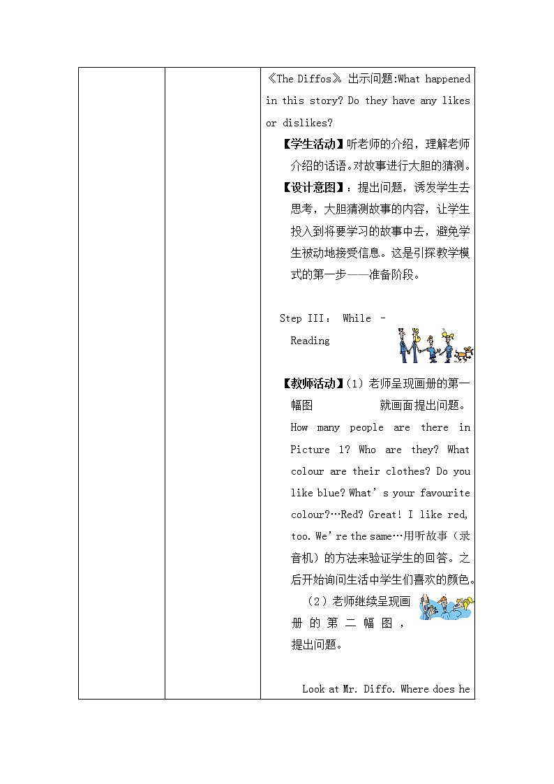 冀教英语四下Unit 4 My favourites  Lesson Lesson 24 The Diffos教学设计第2页