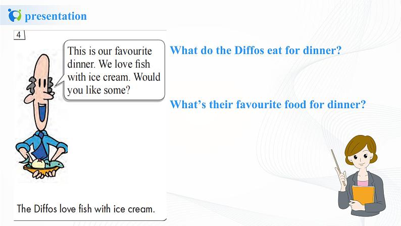 冀教英语四下Unit 4 My favourites  Lesson Lesson 24 The Diffos课件第8页