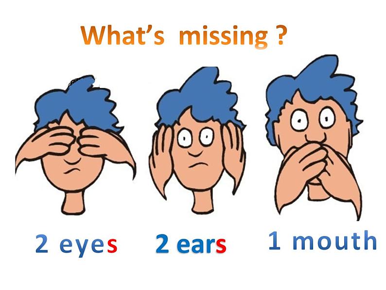 人教版（新起点）一年级英语上册Unit 2 Face Lesson 2_课件03