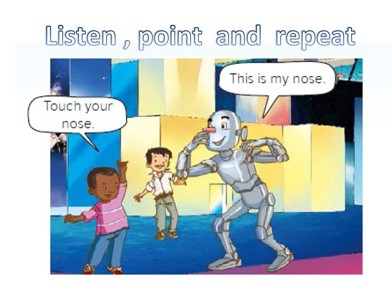 人教版（新起点）一年级英语上册Unit 2 Face Lesson 2_课件06