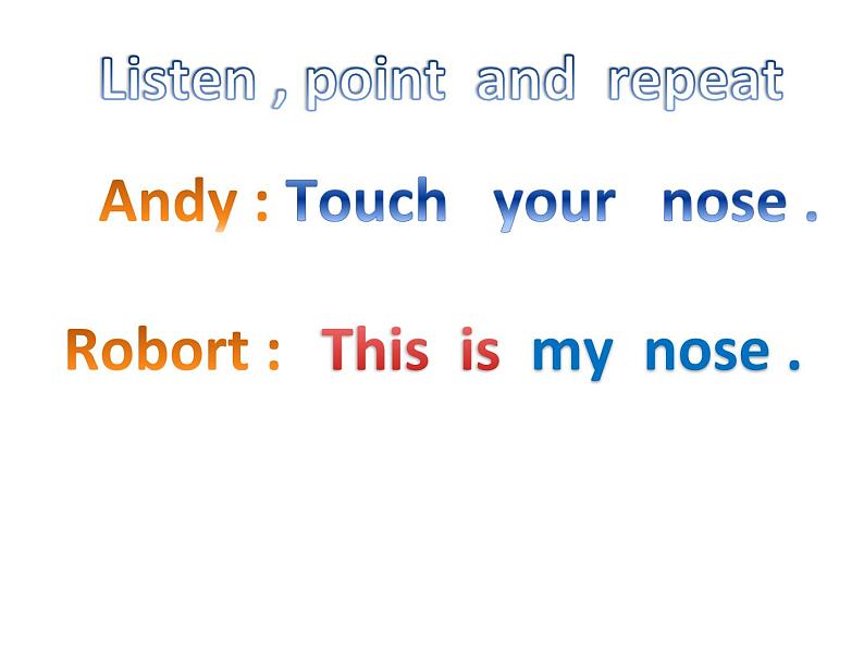 人教版（新起点）一年级英语上册Unit 2 Face Lesson 2_课件07