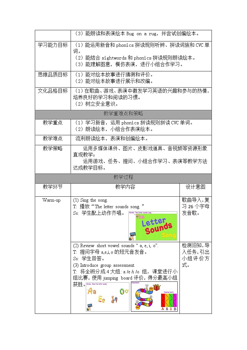 小学英语北京版一年级上册 UNIT FIVE  I CAN SING-Lesson 17 (2)教案第2页