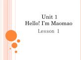 小学英语北京版一年级上册 UNIT ONE HELLO! I'M MAOMAO  Lesson 1 _课件