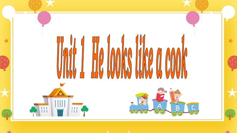 广州版英语四年级下册Module 1 Unit 1《He looks like a cook》课件+教案+练习01