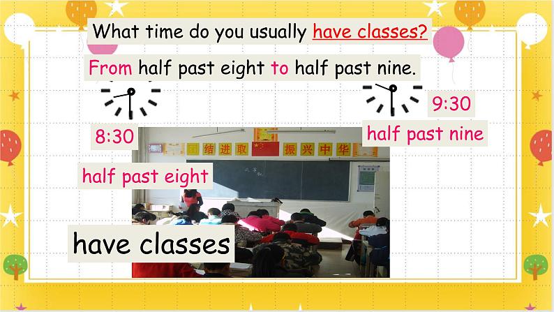 广州版英语四年级下册Module 2 Unit 4《When do you have class》  课件+教案+练习06