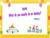 广州版英语四年级下册Module 3 Unit 6《What do you usually do on Sunday》   课件+教案+练习