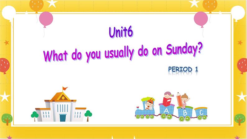 广州版英语四年级下册Module 3 Unit 6《What do you usually do on Sunday》   课件+教案+练习01