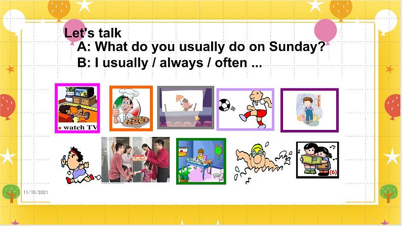 广州版英语四年级下册Module 4 Unit 7《What do you do when you have free time》  课件+教案+练习05