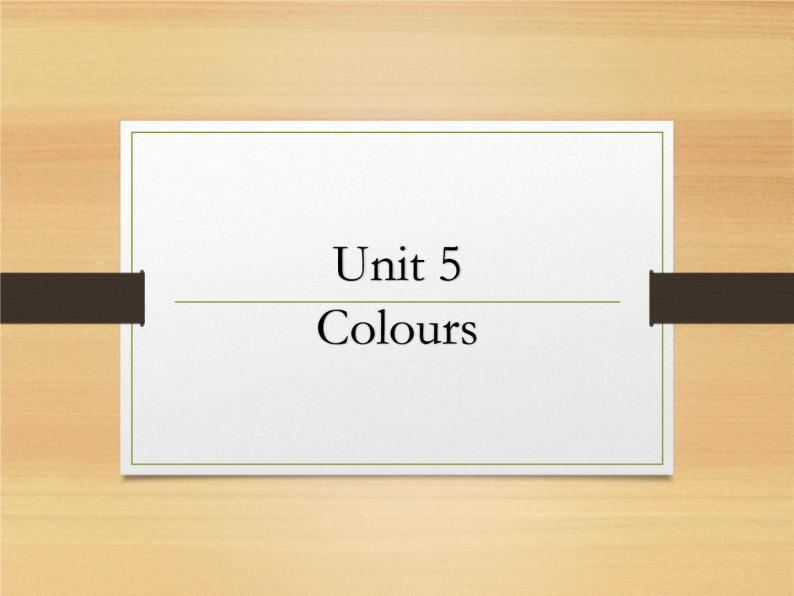 人教版（新起点）一年级英语上册Unit 5 Colours Lesson 3  课件01