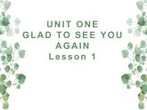 Unit 1 Glad to see you again Lesson 1 课件