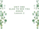 Unit 1 Glad to see you again Lesson 2 课件