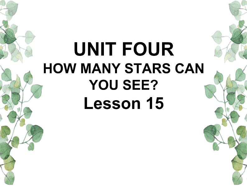 Unit 4 How many stars can you see Lesson 15 课件101