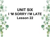 Unit 6  I’m sorry I’m late Lesson 22 课件1