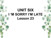 Unit 6  I’m sorry I’m late Lesson 23  课件2