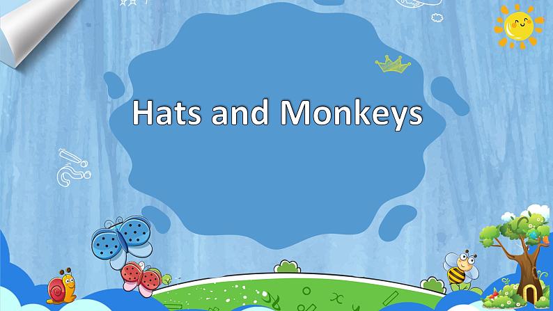 外研版（一起）英语四年级上册 Hats and Monkeys (1)（课件）01