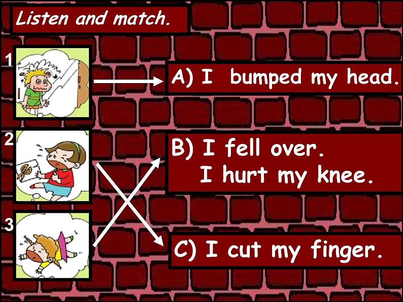 外研版（一起）英语四年级上册 Module 9 Unit 2 I bumped my head. (2)（课件）06