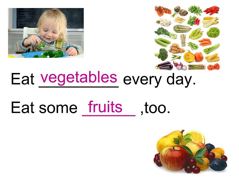 外研版（一起）英语四年级上册 Module 10Unit 2 Eat vegetables every day._（课件）06