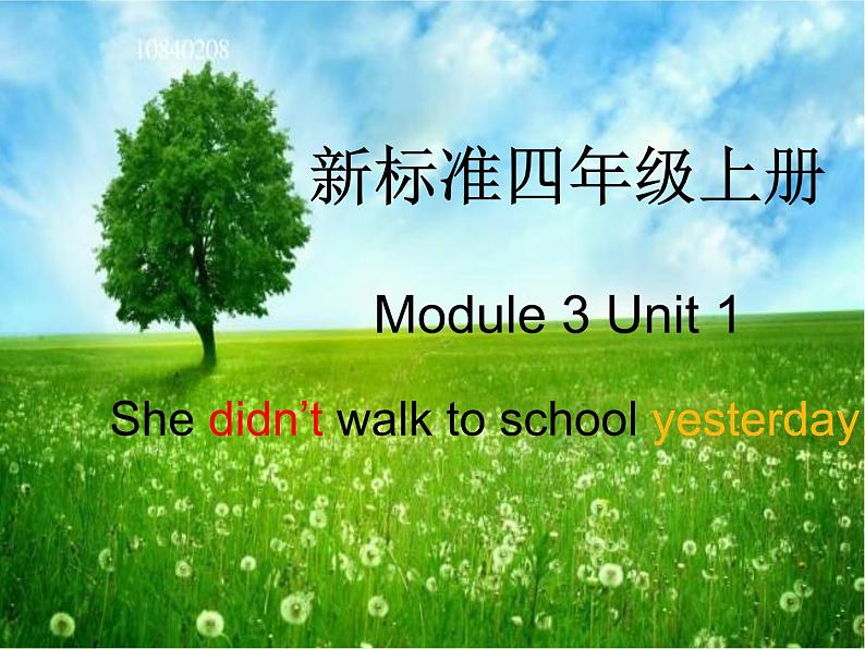 外研版（一起）英语四年级上册 Moduie 2 Unit 2  I didn’t play …（课件）01