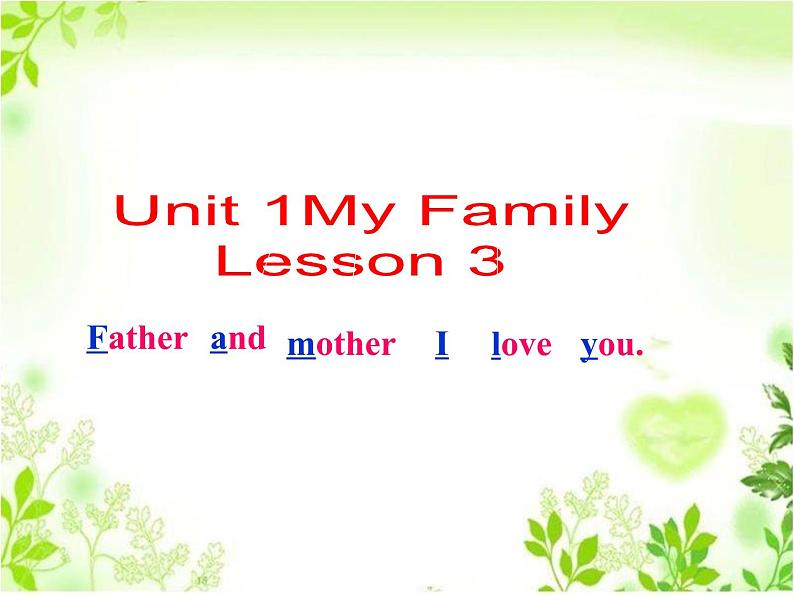 人教新起点版英语二年级上册 Unit 1《My Family》（lesson 3）02（课件）01