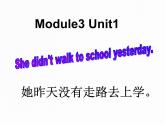 外研版（一起）英语四年级上册 Module 3 Unit 1 She didn't walk to school. (2)（课件）