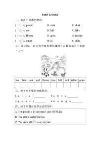 小学英语人教版 (新起点)二年级上册Unit 5 In the ParkLesson 3精练