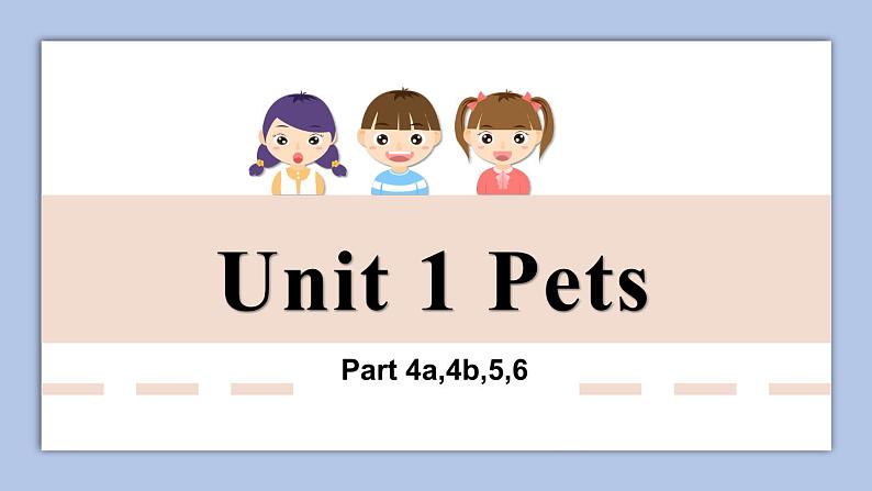 外研剑桥版英语三下Unit 1 Pets Part 4-6课件第1页