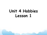 Unit 4 Hobbies Lesson 1 课件 2