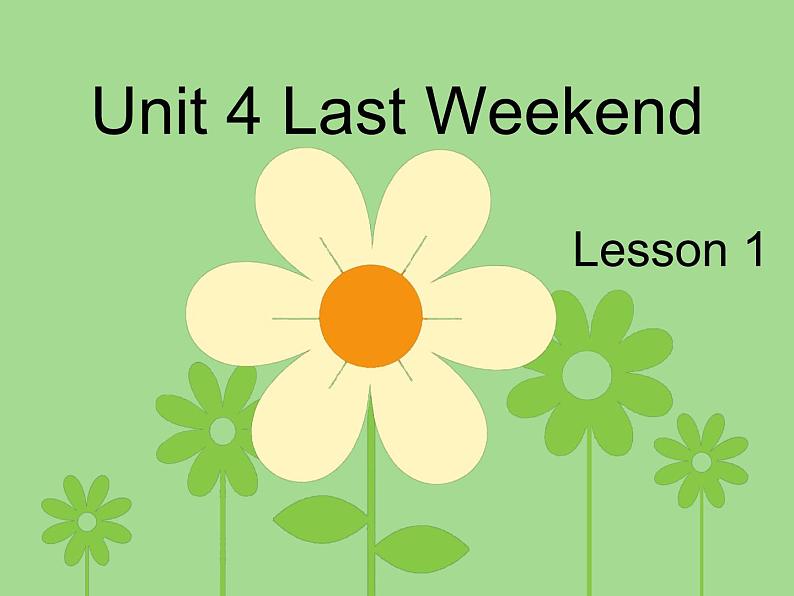 Unit 4 Last Weekend Lesson 1 课件 201