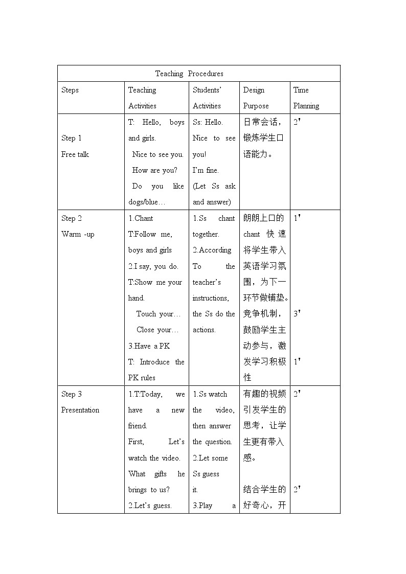 一年级上册英语人教版新起点Unit 6 lesson 1   教案02