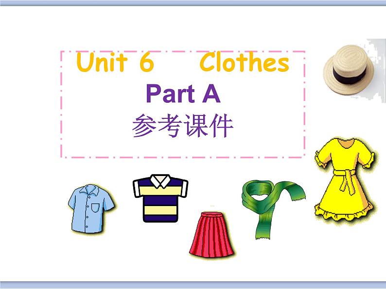 闽教版（三起点）三年级下册英语Unit6 Clothes （1） 课件+教案+练习01