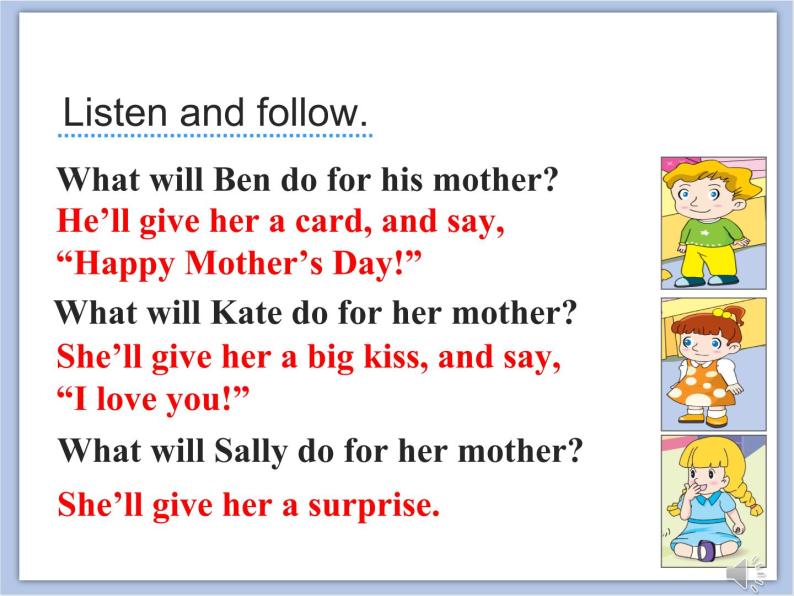 闽教版（三起点）六年级下册英语Unit4 Mother’s Day 课件+教案+练习07