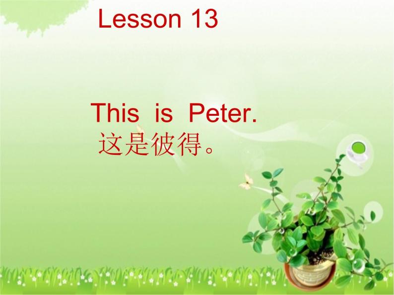 lesson 13 this is peter 课件01