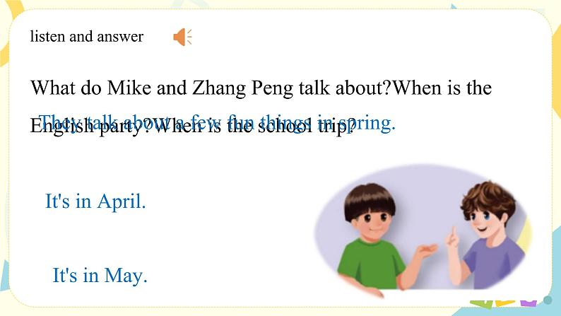 人教版PEP英语五年级下册第三单元第一课时Part A(Let's try&Let's talk)课件+教案+习题07