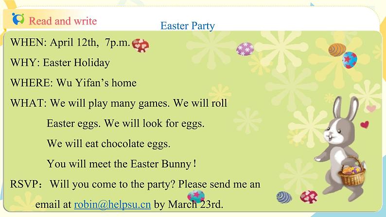 人教版PEP英语五年级下册第三单元第六课时Part B(read and write&Let's check&Story time)课件+教案+习题05