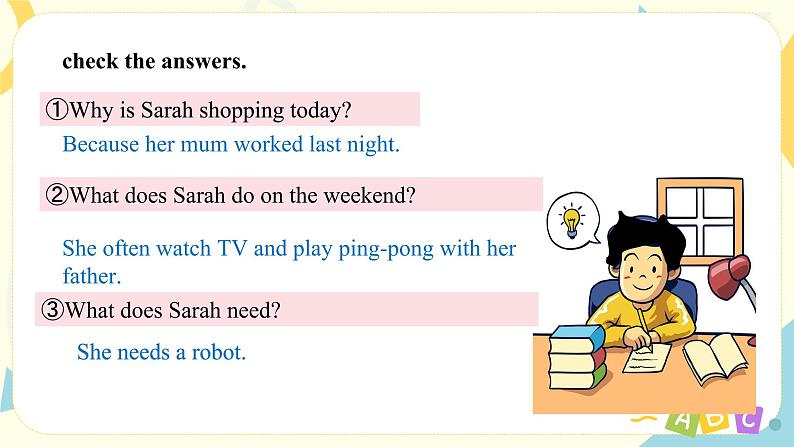 人教版PEP英语五年级下册第一单元第四课时Part B(Let's try&Let's talk)课件+教案+习题06