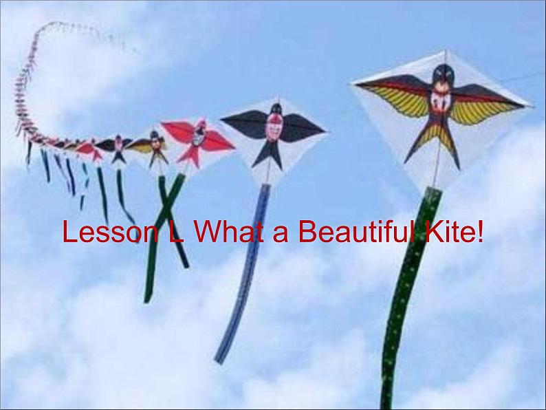 三年级下册英语课件-Lesson L What a Beautiful kite ∣川教版(三年级起点) (共27张PPT)第1页