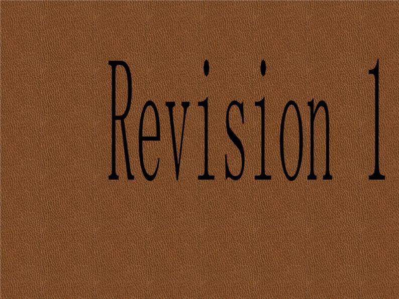 revision 2 课件01