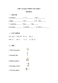 小学英语川教版四年级下册Lesson 4 What's her name?练习题