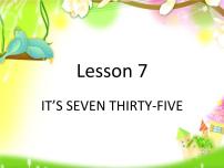 小学英语科普版五年级下册Lesson 7 It's seven thirty-five集体备课ppt课件