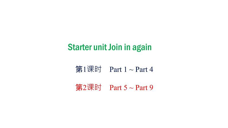 外研剑桥版英语五下Starter unit第二课时课件第2页