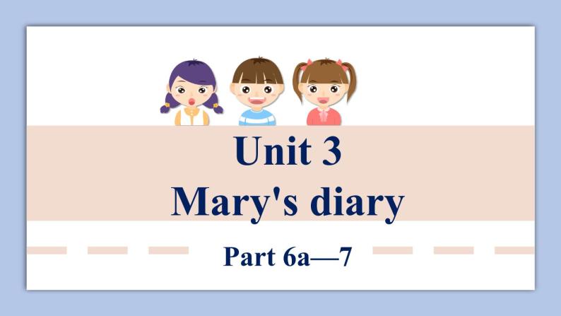 外研剑桥版英语六下unit3Mary's diary（4）课件01
