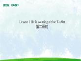 Lesson 1 He is wearing a blue T-shirt  第二课时课件PPT