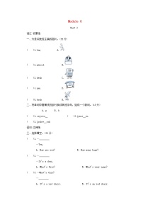 小学英语外研版 (三年级起点)三年级上册Module 6Unit 2 How old are you?精练